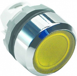MP1-21Y Кнопка жёлтая с подсветкой без фиксации (только корпус) ABB. Вид 1