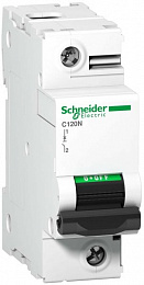 C120N 1P 80A Автоматический выключатель 1-полюсный, 80А, 10кА (хар-ка D) Schneider Electric. Вид 1