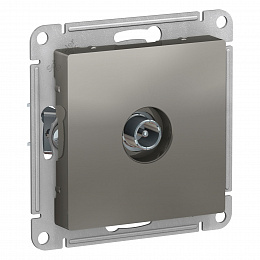 Розетка TV проходная 4DB, механизм (сталь) Atlas Design Systeme Electric. Вид 1