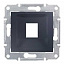 Адаптер для 1 коннектора RJ45, systimax, кат. 5е, кат. 6, utp (графит) Sedna Schneider Electric. Вид 1.