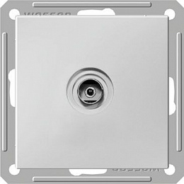Розетка TV, механизм (матовый хром) Wessen 59 Systeme Electric. Вид 1