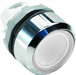 MP2-21W Кнопка белая с фиксацией с подсветкой (только корпус) ABB. Вид 1