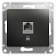Розетка компьютерная RJ45 кат.5e (антрацит) Glossa Systeme Electric. Вид 1.