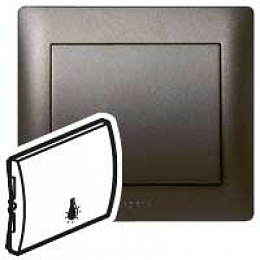 Клавиша для 1 клавишного выключателя с индикацией (dark bronze) Galea Life Legrand. Вид 1