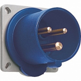 232 BU6 Вилка панельная с прямым фланцем 32A, 2P+E, IP44 ABB