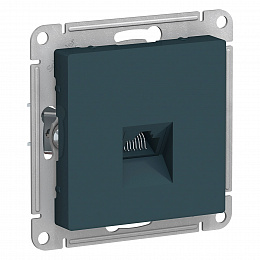 Розетка компьютерная RJ45, кат. 5Е, механизм (изумруд) Atlas Design Systeme Electric. Вид 1