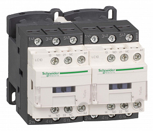 Реверсивный контактор 3-х полюсный 12А, 1НО+1НЗ 24В AC, 50/60Гц Schneider Electric. Вид 1
