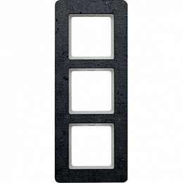 Рамка 3-постовая (бетон, текстурированный) Q.7 Berker. Вид 1
