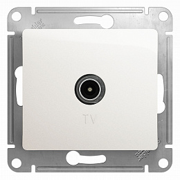 Розетка TV, механизм (перламутр) Glossa Systeme Electric. Вид 1