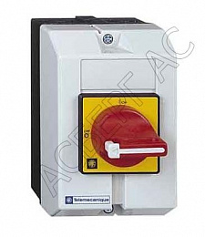 Рубильник 3-пол. 20А в корпусе (с красно-желтой ручкой)  Schneider Electric. Вид 1
