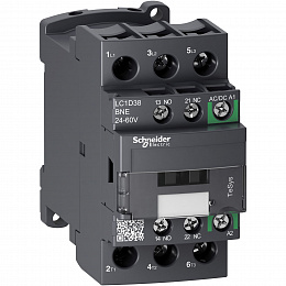 Контактор d 3p ac3 440в 38a, катушка упр. 24-60в ac/dc, зажим под винт Schneider Electric. Вид 1