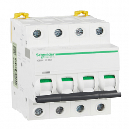 iC65N 4P 20А Автоматический выключатель 4-полюсный, 20А, 6кА (хар-ка C) Schneider Electric. Вид 1