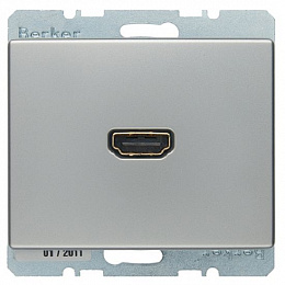 Розетка HDMI 90° (алюминиевый, матовый) Arsys Berker. Вид 1