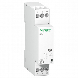 Модульный контактор iCT+ 1P+N 20A Schneider Electric. Вид 1