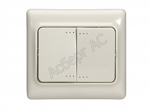 Выключатель 2-кл. 10 АХ (сл. кость) Legrand. Вид 1