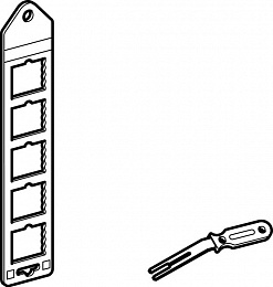 Подставка под маркировку, 10 ячеек Schneider Electric. Вид 1