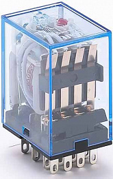 Промежуточное реле 220B AC 4ПК (5А) DEKraft. Вид 1