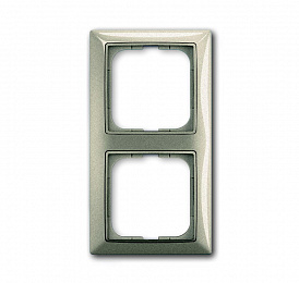 2512-93-507 Рамка 2-постовая с декоративной накладкой (шампань) Basic55 ABB. Вид 1