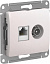 Розетка двойная TV + компьютерная RJ45, кат. 5Е, механизм (перламутр) Glossa Systeme Electric. Вид 1.