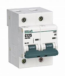 ВА-201 Автоматический выключатель 2-полюсный, 63А, 10kА (хар-ка C) DEKraft. Вид 1