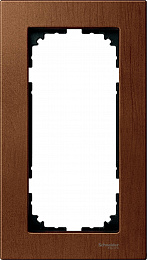 Рамка 2-постовая, sm б/перегородки,(дерево вишня) Merten M-Elegance Schneider Electric. Вид 1