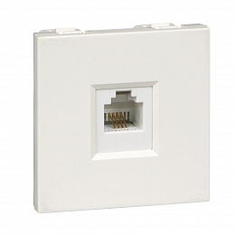 Розетка телефонная, с/у, для каб.кан.бел. (RAL9010) W45 Systeme Electric. Вид 1