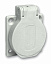 Розетка серая 10/16a 50х50мм ip54 винты сзади Schneider Electric. Вид 1.