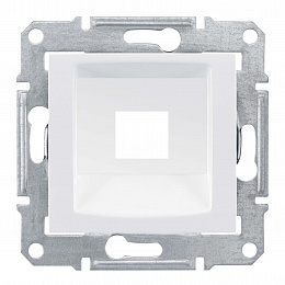 Адаптер для 1 коннектора RJ45, rdm, кат. 5е, кат. 6, utp (белый) Sedna Schneider Electric. Вид 1