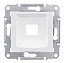 Адаптер для 1 коннектора RJ45, rdm, кат. 5е, кат. 6, utp (белый) Sedna Schneider Electric. Вид 1.