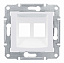 Адаптер для 2 коннект. RJ45,apm,molex,keline,кат. 5е,кат. 6,utp (белый) Sedna Schneider Electric. Вид 1.