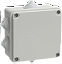 КМ41233 Коробка распаячная 100х100х50мм для о/п (RAL7035, 6 гермовводов) IP44 ИЭК. Вид 1.
