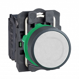 Кнопка 22мм белая с возвратом XB5AA21, CUST Schneider Electric. Вид 1
