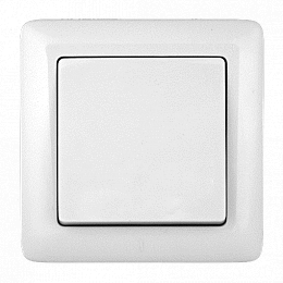 Выключатель 1-клавишный, С/У, 6А, 250В (белый) Хит Systeme Electric. Вид 1