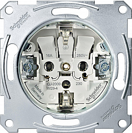 Розетка 16А безвинтовые зажимы Merten Schneider Electric. Вид 1