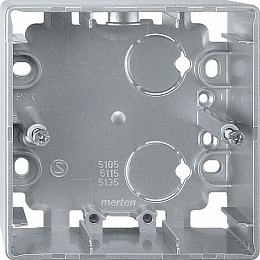 Корпус для открытого монтажа, 1-постовый, sd (алюминий) Merten Schneider Electric. Вид 1