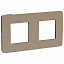 Рамка 2-постовая (песочный/антрацит) Unica Studio Schneider Electric. Вид 1.