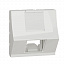 Лицевая панель для Keystone/Systimax RJ45, 2 мод., с полем д/надписи, угловая (белый) Unica Schneider Electric. Вид 1.