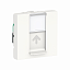 Розетка компьютерная RJ45, одиночная, кат.5е, UTP, 2модуля (белый) Unica Modular  Schneider Electric. Вид 1.