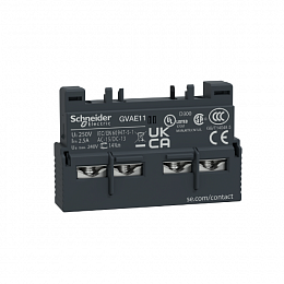 Дополнительный Блок контактов НО+НЗ передний(фронтальный) к автомату защиты двигателя Schneider Electric. Вид 1