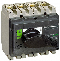 Выключатель-разъединитель Interpact INS250, 4P, 200А (с черной ручкой) Schneider Electric. Вид 1
