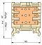 ENT  Клемма HD2,5/6.3.3G.3G.1, 6 quick-connect (fast on) 6,3x0,8мм, 2,5 мм.кв., горизонтальные TYCO. Вид 1.