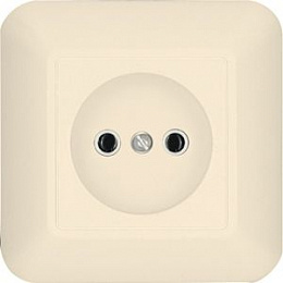 Розетка без заземления, без шторок, С/У, 10А 250В (слоновая кость) Прима Systeme Electric. Вид 1
