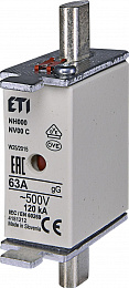 NV/NH 000 Предохранитель KOMBI gG 500V 63A ETI. Вид 1