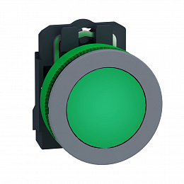 Сигнальная лампа 22мм 230-240В зеленая, заподлицо, пластик C0 Schneider Electric. Вид 1