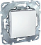 Переключатель 1-клавишный, сх.6 (белый) Unica Schneider Electric. Вид 1.