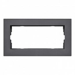 Рамка 2-постовая (антрацит) E2 Gira. Вид 1