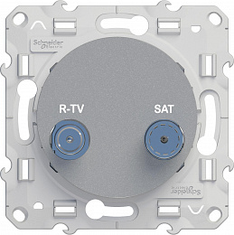 Розетка R-TV/SAT, оконечная (алюминий) Odace Schneider Electric. Вид 1