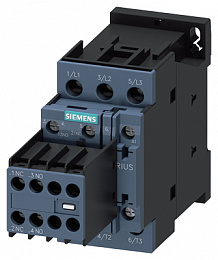 Контактор 3-пол., AC-3, 5.5 кВт, 2НО+2НЗ, 220В AC (винтовые клеммы) Siemens. Вид 1