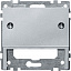 Накладка наклонная для телекоммуникационных розеток, sm (алюминий) Merten Schneider Electric. Вид 1.