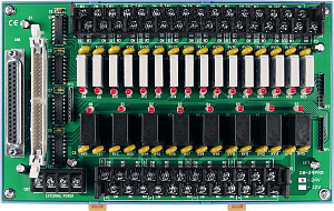 Выносная плата 24 силовых реле (24В), совместима с Opto-22, разъем DB37 ICP DAS. Вид 1